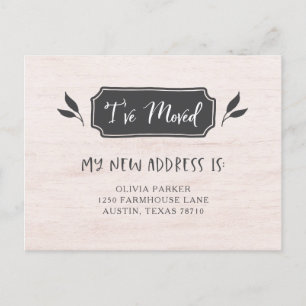 Farmhouse   Change of Address Announcement Postcard