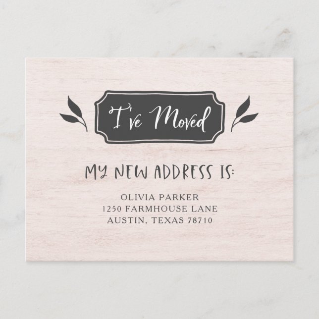 Farmhouse | Change of Address Announcement Postcard (Front)