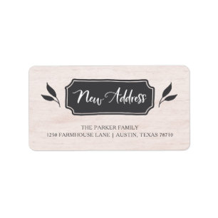 Farmhouse Change of Address Label