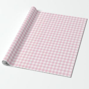Farmhouse Chequered Pink Gingham Wrapping Paper