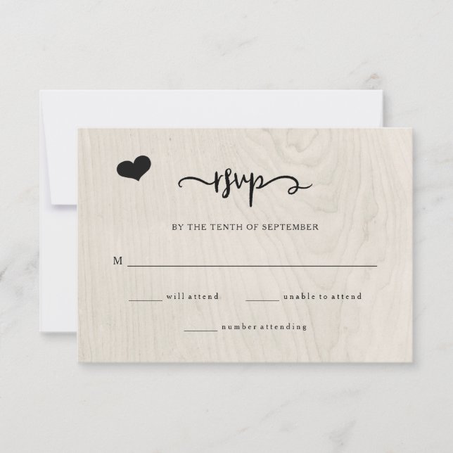 Farmhouse Chic | Modern Rustic Wedding Response (Front)