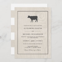 Farmhouse Chic | White Wood with Cow Wedding