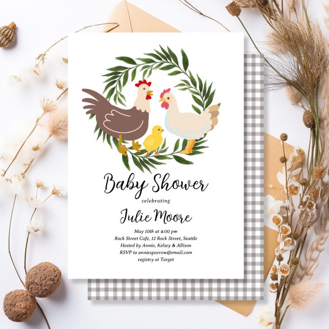 Farmhouse Chick Baby Shower Invitation (Creator Uploaded)