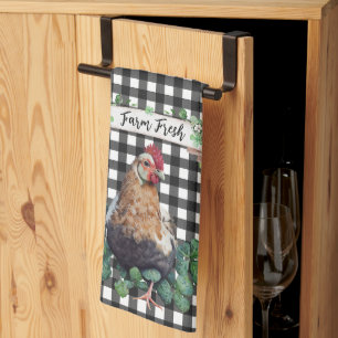 Farmhouse Chicken Personalised Hanging Tapest Tea Towel
