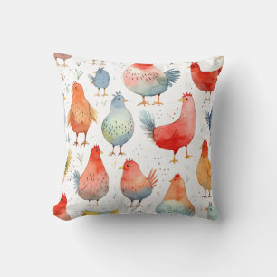 Farmhouse Chickens Cushion
