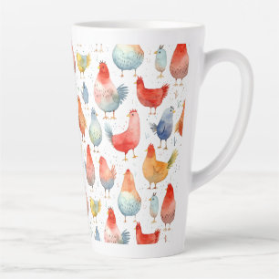 Farmhouse Chickens Latte Mug