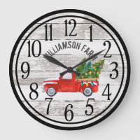 Farmhouse Chippy Wood Christmas Truck Family Name 