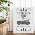 Farmhouse Christmas Tree Family Farm Personalised Faux Canvas Print<br><div class="desc">Capture the spirit of Christmas on your family farm with this charming personalised canvas print. Featuring a quaint farmhouse adorned with a twinkling Christmas tree, this artwork adds a touch of warmth and nostalgia to your holiday decor. Personalise with your family name to create a unique and cherished keepsake for...</div>