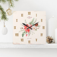 Farmhouse Christmas Winter Poinsettia Rustic