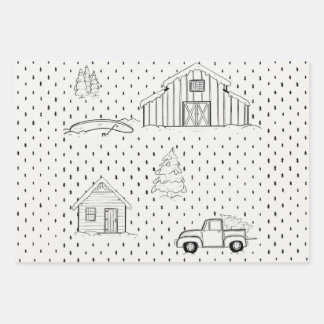 Farmhouse Christmas Wrapping Paper