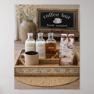 Farmhouse Coffee Bar Still Life Decor   