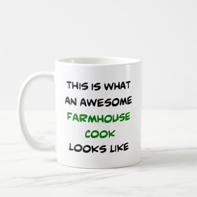 farmhouse cook, awesome coffee mug (Left)