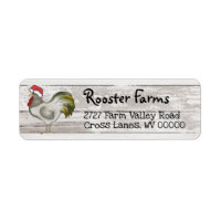 Farmhouse Country Address Label with Rooster
