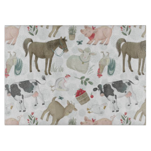 Farmhouse Country Rustic Animals Home Decor Cutting Board