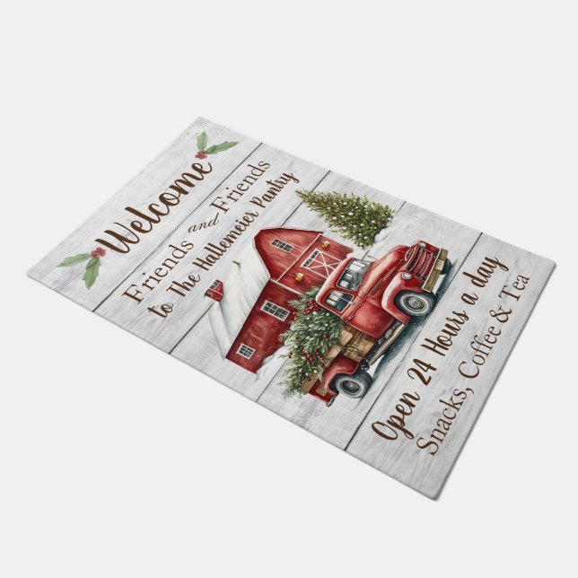 Farmhouse Country Winter Welcome Pantry Doormat (Angled)