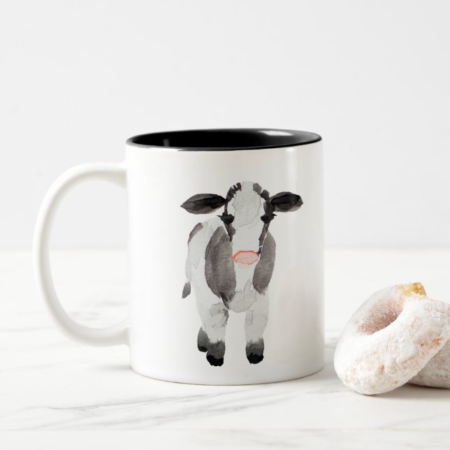 Farmhouse Cow Mug (With Donut)