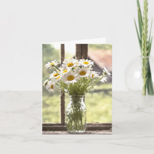 Farmhouse Daisy Bouquet Note Card