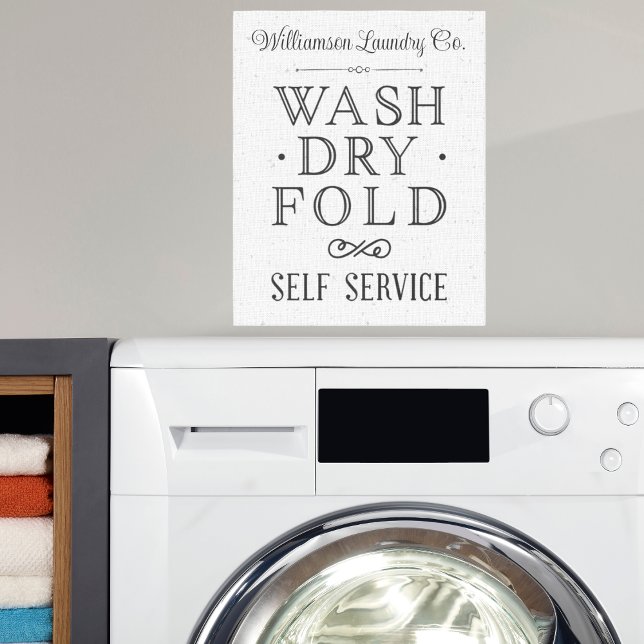 Farmhouse Distressed Self Serve Laundry Signature Canvas Print (Creator Uploaded)