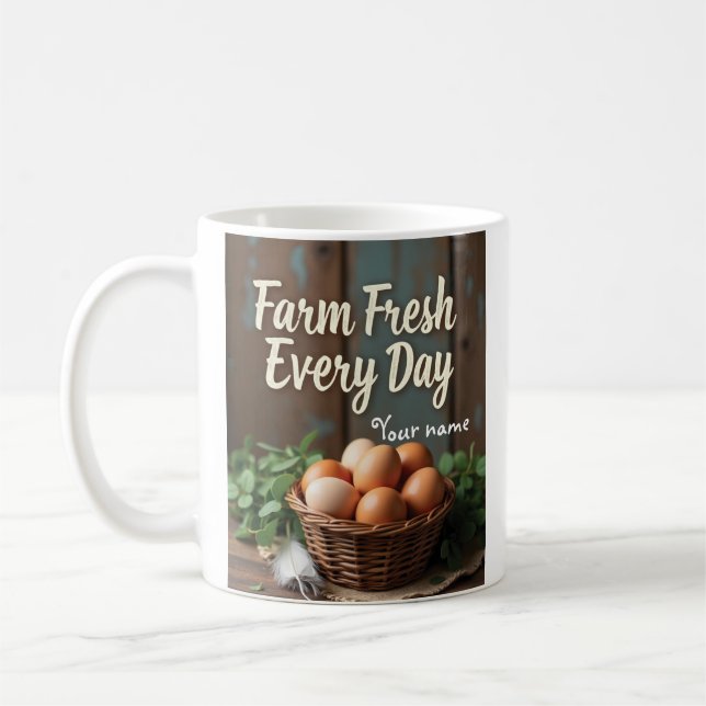 Farmhouse Eggs in Basket Mug (Left)