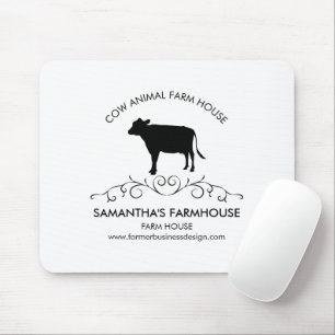 farmhouse Farm Cow Silhouette Mouse Mat