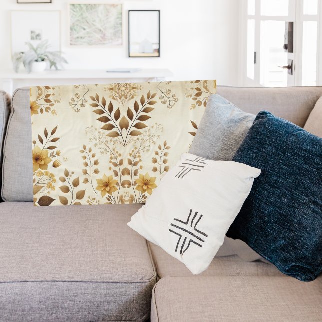 Farmhouse Floral  Fleece Blanket (Creator Uploaded)