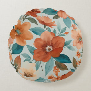 Farmhouse floral  round cushion
