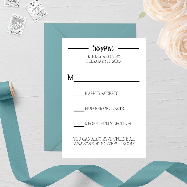 Farmhouse Fonts Wedding RSVP Card  (Creator Uploaded)