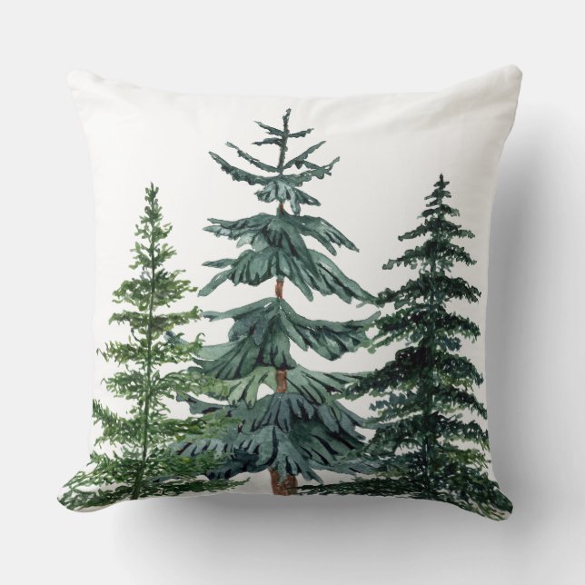 Farmhouse Forest Tree Accent Cushion (Front)