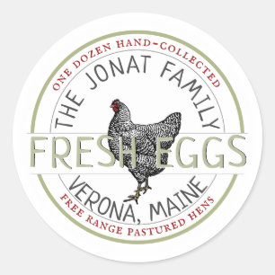 Farmhouse Fresh Egg Carton Label