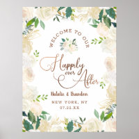 Farmhouse Fresh Happily Ever After Reception Sign