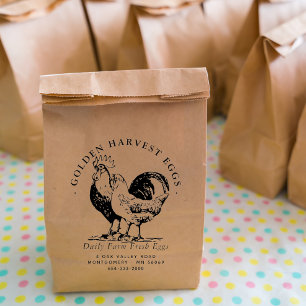 Farmhouse Fresh Organic Chicken Eggs Farm  Rubber Stamp