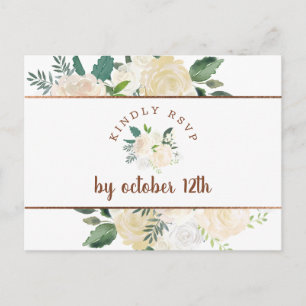 Farmhouse Fresh Rustic Country Meal Choice RSVP Postcard