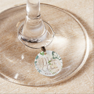 Farmhouse Fresh Rustic Country Mother of the Groom Wine Charm