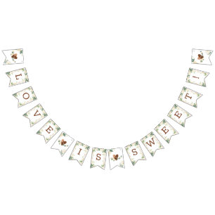 Farmhouse Fresh Rustic Monogram Love is Sweet Bunting