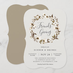 Farmhouse Friendsgiving Party Invitation