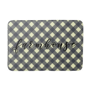 FARMHOUSE GINGHAM BATH MAT