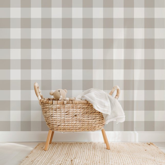 Farmhouse Gingham Dove Grey Wallpaper (Creator Uploaded)