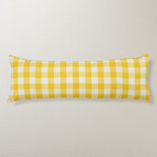 Farmhouse Gingham Golden Yellow nursery Body Cushion