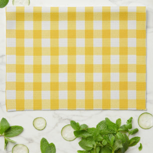 Farmhouse Gingham Golden Yellow nursery Tea Towel