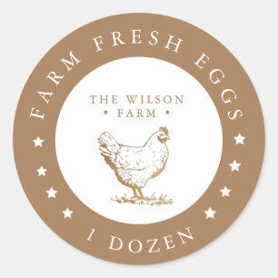 farmhouse gold stars Egg Carton Sticker