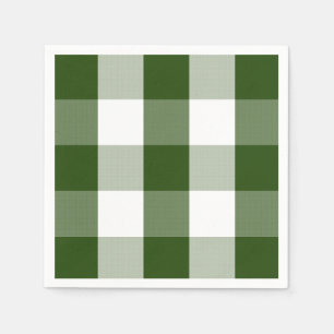 Farmhouse Green white buffalo check napkins
