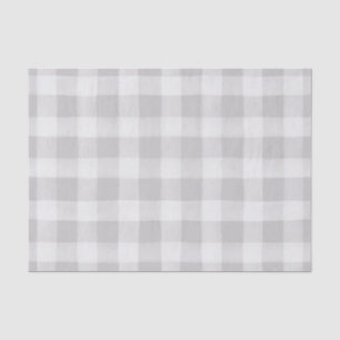 Farmhouse Grey & White Buffalo Plaid Tissue Paper