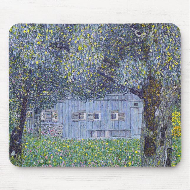 Farmhouse, Gustav Klimt Mouse Mat (Front)