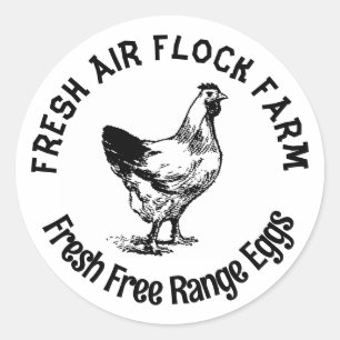 Farmhouse Hen Egg Classic Round Sticker