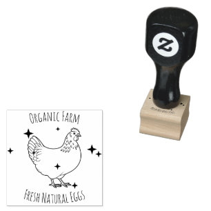 Farmhouse Hen Egg Rubber Stamp