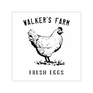 Farmhouse Hen   Egg Self-inking Stamp