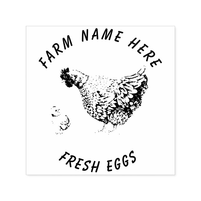 Farmhouse Hen | Eggs Family Self-inking Stamp (Design)