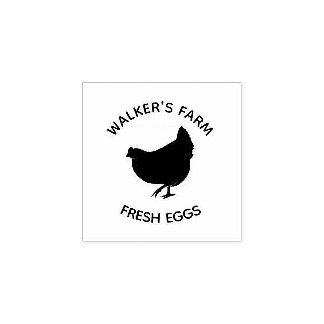 Farmhouse Hen Elegant Personalised Egg Stamp (Imprint)