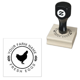 Farmhouse Hen   Farm Or Chicken Coop Personalised Rubber Stamp