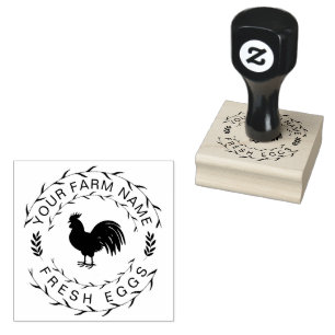 Farmhouse Hen   Farm Or Chicken Coop Personalised Rubber Stamp